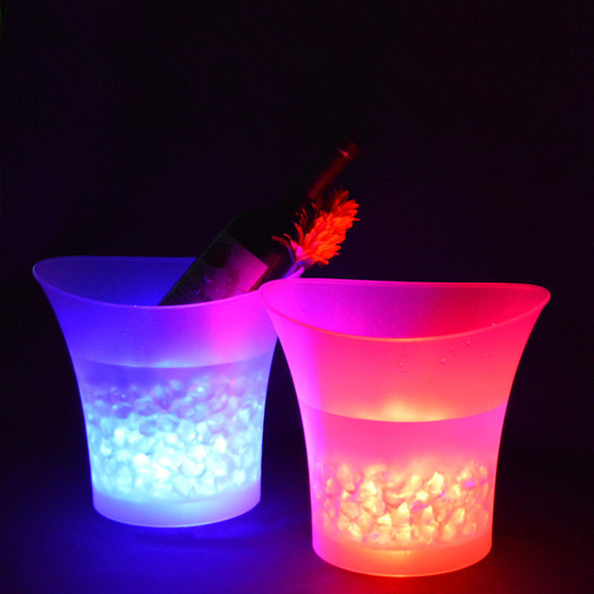 7 Colors LED Light Ice Bucket Drinks Ice Cooler Bar Party 5L