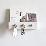 Wall Key Hook And Letter Storage Rack