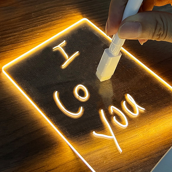 Novelty Glowing Backlit White Message Board