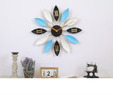 Iron Leaf Wall Clock Bar Decoration
