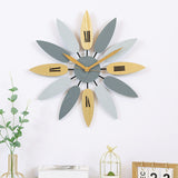 Iron Leaf Wall Clock Bar Decoration