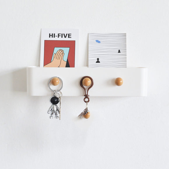 Wall Key Hook And Letter Storage Rack