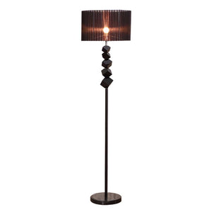 SOGA Floor Lamp Metal Base Standing Light with Dark Shade Tall Lamp