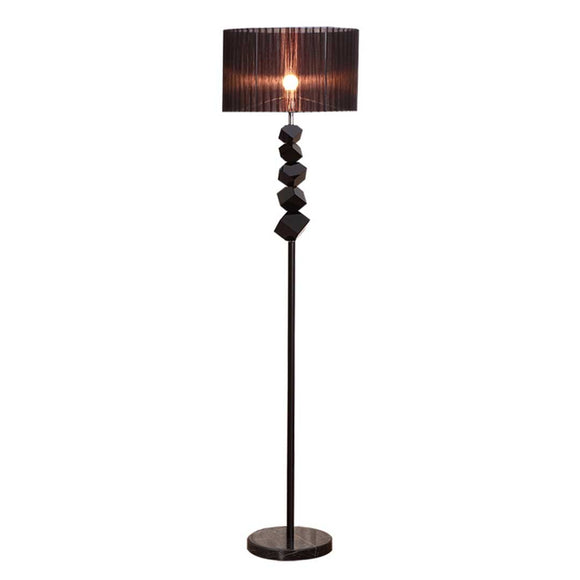 SOGA Floor Lamp Metal Base Standing Light with Dark Shade Tall Lamp