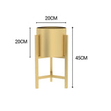 45CM Gold Metal Plant Stand with Flower Pot Holder Corner Shelving Rack Indoor Display