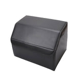 SOGA Leather Car Boot Collapsible Foldable Trunk Cargo Organizer Portable Storage Box Coffee Small