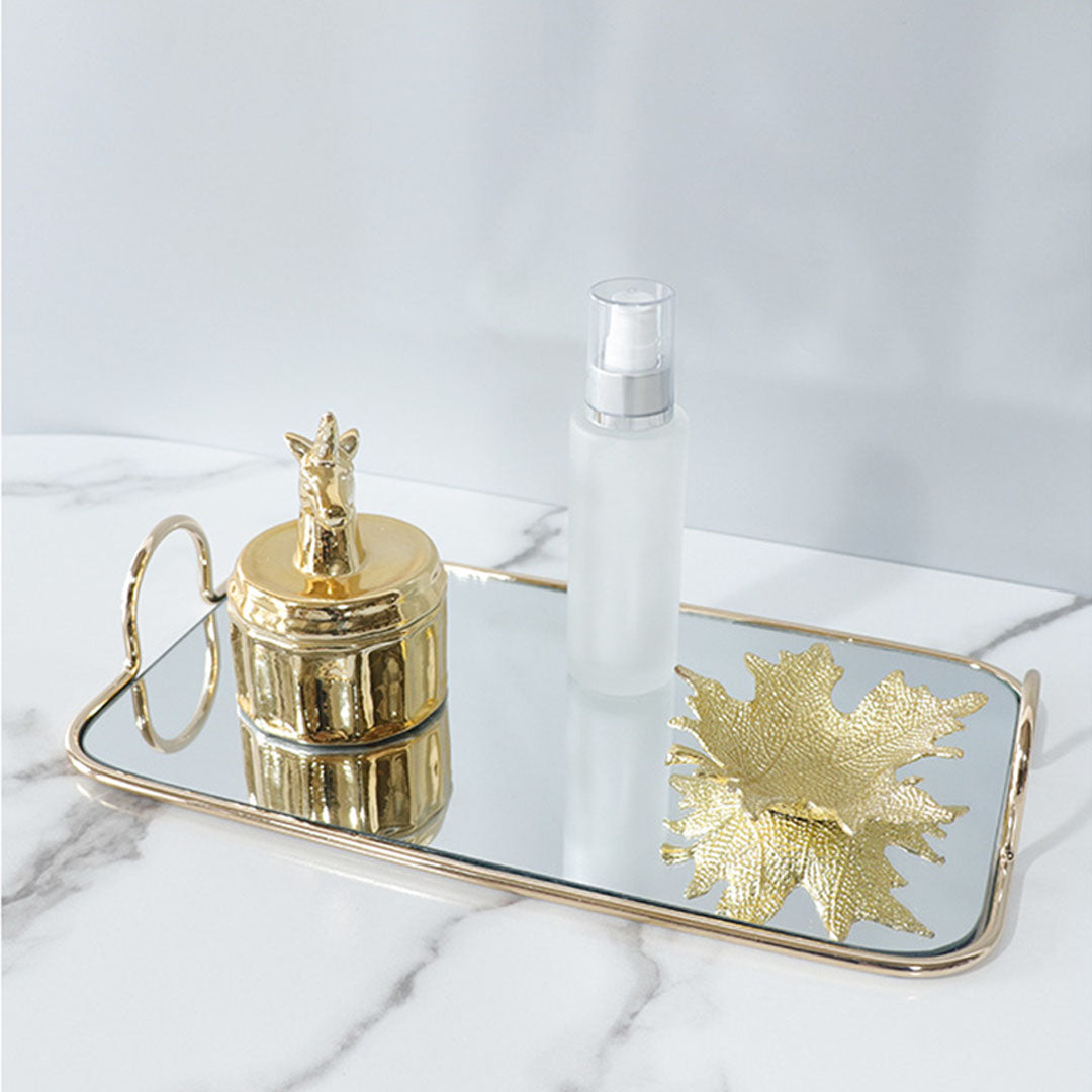flat mirror tray