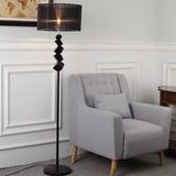 SOGA Floor Lamp Metal Base Standing Light with Dark Shade Tall Lamp