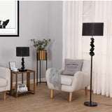 SOGA Floor Lamp Metal Base Standing Light with Dark Shade Tall Lamp