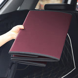 SOGA Leather Car Boot Collapsible Foldable Trunk Cargo Organizer Portable Storage Box Coffee Medium