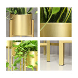 75cm Gold Metal Plant Stand with Flower Pot Holder Corner Shelving Rack Indoor Display