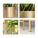 45CM Gold Metal Plant Stand with Flower Pot Holder Corner Shelving Rack Indoor Display