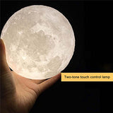 8cm Touch Sensor 3D Moon Table Lamp USB Color Changing LED Luna Night Light Kids Gift