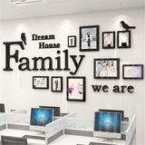 3D Photo Frame Wall Sticker Family Dream House Decoration Art Office Home Decor