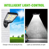 LED Solar Power PIR Motion Sensor Security Wall Light with Remote Control