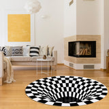 Carpet 3D Optical Illusion Black Hole For Living Room Coffee Table Mats