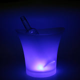 7 Colors LED Light Ice Bucket  Drinks Ice Cooler Bar Party 5L