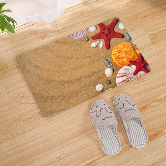 Assorted Shells Print Floor Mat