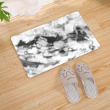 Soft Plush Marble Texture Print Floor Mat