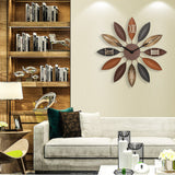 Nordic Style Leaf Petal Wall Clock
