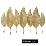 Golden Leaf Wall Hooks