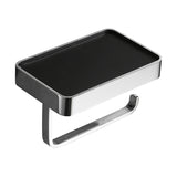 Chrome Toilet Roll Holder With Rack For Smartphone