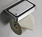 Chrome Toilet Roll Holder With Rack For Smartphone