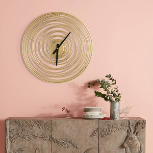 Golden Swirl Wall Clock