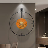 Large Orange LP Record Wall Clock