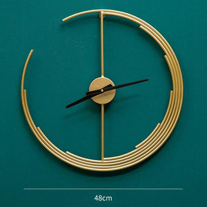 Golden Crescent Wall Clock