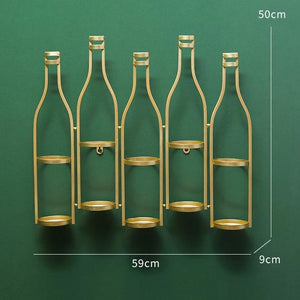 Bottle Shape Wall Wine Rack