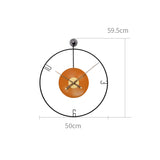 Large Orange LP Record Wall Clock