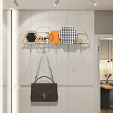 Orange Hexagon Wall Hooks