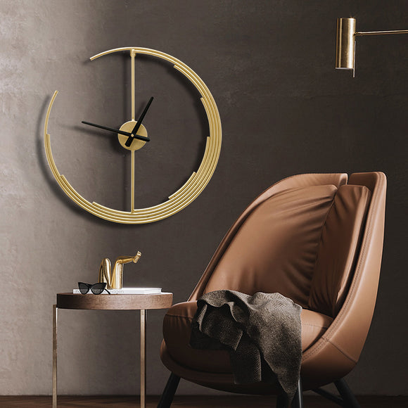 Golden Crescent Wall Clock