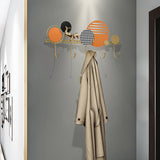 Golden Deer Perforated Circles Wall Hooks