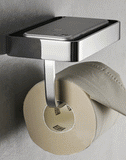 Chrome Toilet Roll Holder With Rack For Smartphone