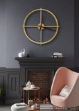 Golden Crosshair Clock