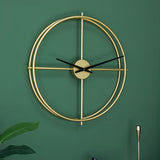 Golden Crosshair Clock