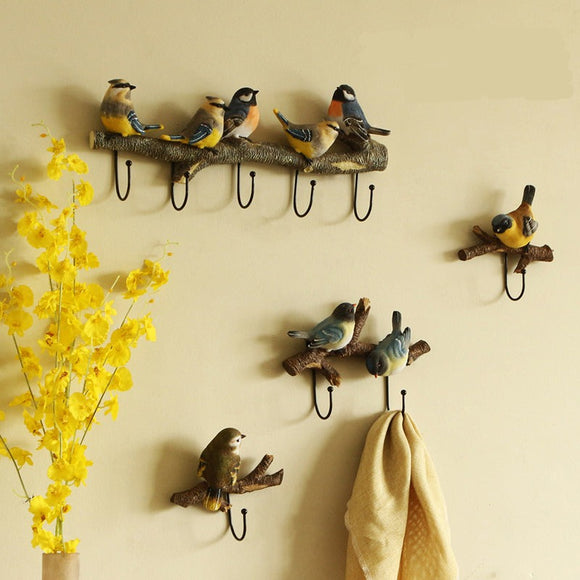 Decorative Birds Wall Hooks