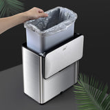 Stainless Steel Luxury Kitchen Cabinet Door Hanging Trashcan Storage Bin