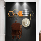 Orange Hexagon Wall Hooks