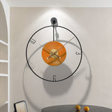 Large Orange LP Record Wall Clock