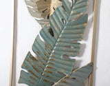 Large Green Leaves Wall Sculpture