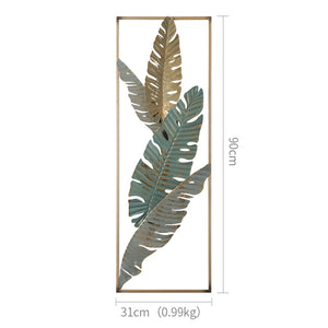 Large Green Leaves Wall Sculpture