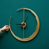 Golden Crescent Wall Clock