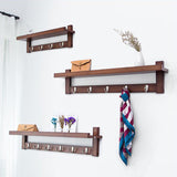 Bamboo Simplistic Wall Hook And Shelf