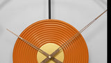 Large Orange LP Record Wall Clock