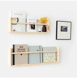 Simple Wood Wall Magazine Book Rack