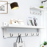 Bamboo Simplistic Wall Hook And Shelf