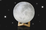 8cm Touch Sensor 3D Moon Table Lamp USB Color Changing LED Luna Night Light Kids Gift